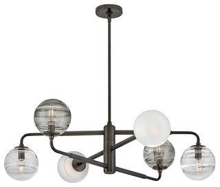 Fredrick Ramond Oberon Large Adjustable Single Tier Chandelier, Black Oxide
