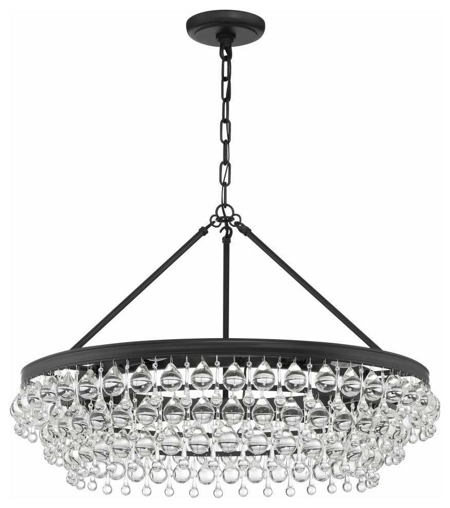 CRYSTORAMA Calypso 6 Light Matte Black Chandelier