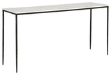 Peyton 59" Wide Console Table, White/ Black
