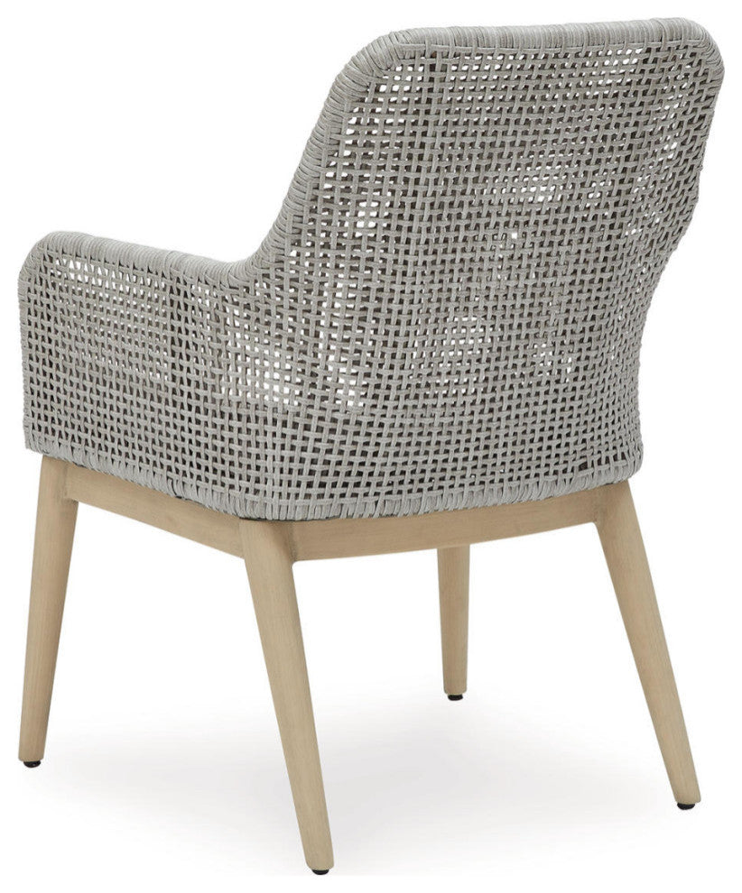 Seton Creek Gray Outdoor Dining Arm Chair, Set of 2