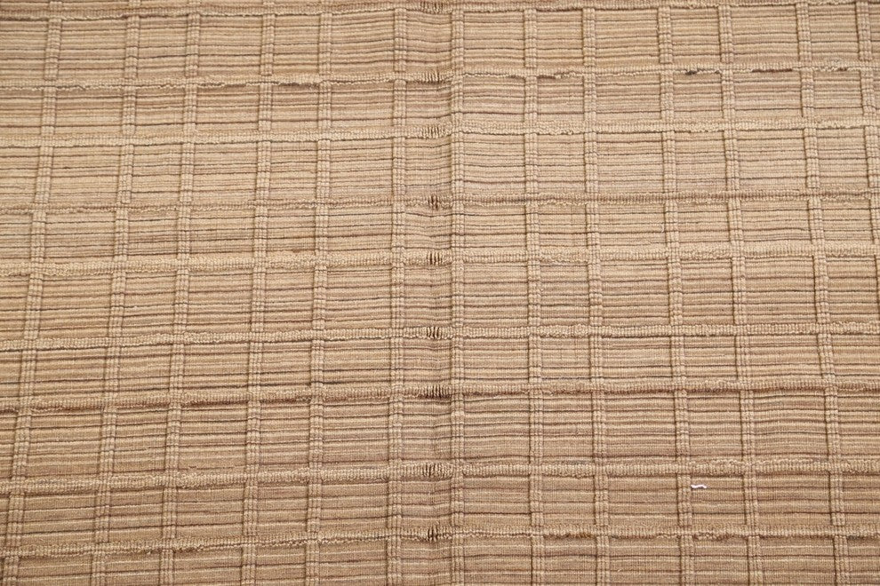 Nepal Tibetan Contemporary Modern Handmade Oriental Area Rug, Brown, 9'0"x6'0"