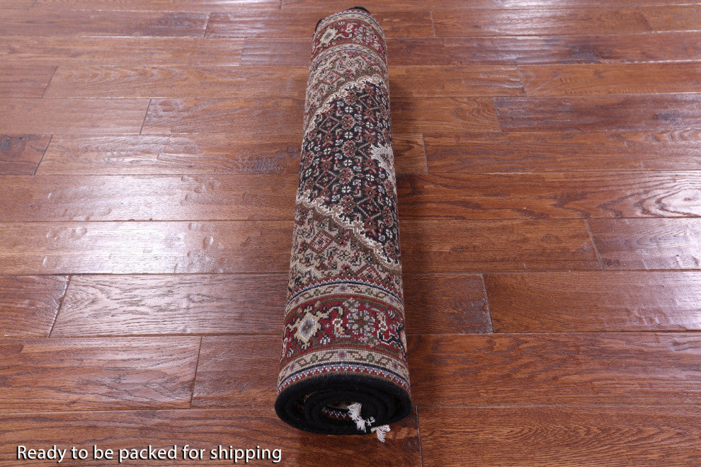 3' 0" X 5' 0" Persian Tabriz Hand-Knotted Wool and Silk Rug Q8924