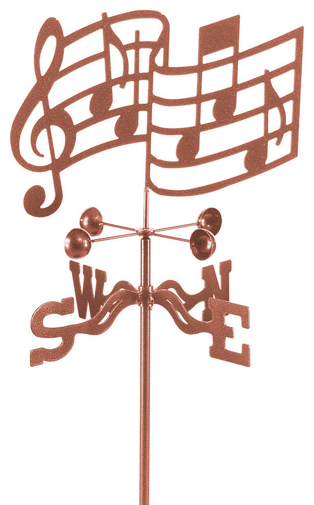 Musical Notes Weathervane With 4 Sided Mount