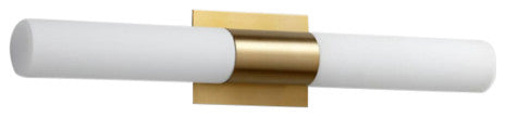 Magneta Bathroom Vanity Light in Aged Brass