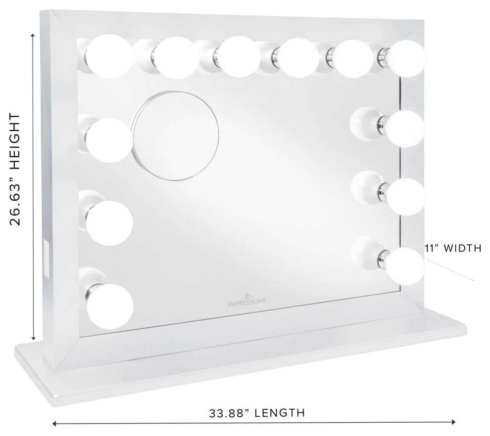 Starlight Plus Makeup Vanity Mirror, White, Non-Bt