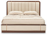Mason Park King Lift Up Storage Bed, Beige/Umber