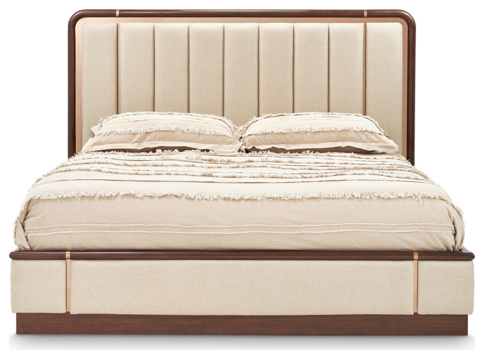 Mason Park King Lift Up Storage Bed, Beige/Umber