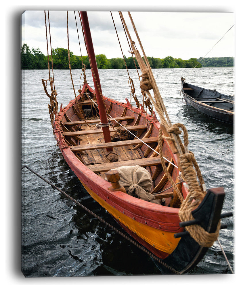 "Vintage Wooden Boat" Canvas Print