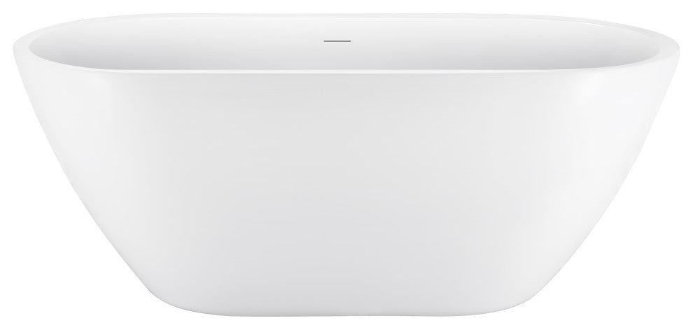 Mokleba 62-in Freestanding Full Immerse Bathtub with Drain and Overflow