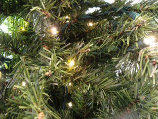 8' Pre-Lit Canadian Pine Artificial Christmas Tree Candlelight, LED Lights