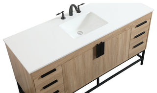 Home Living 22" Modern Mango Wood-Light Bathroom Vanity