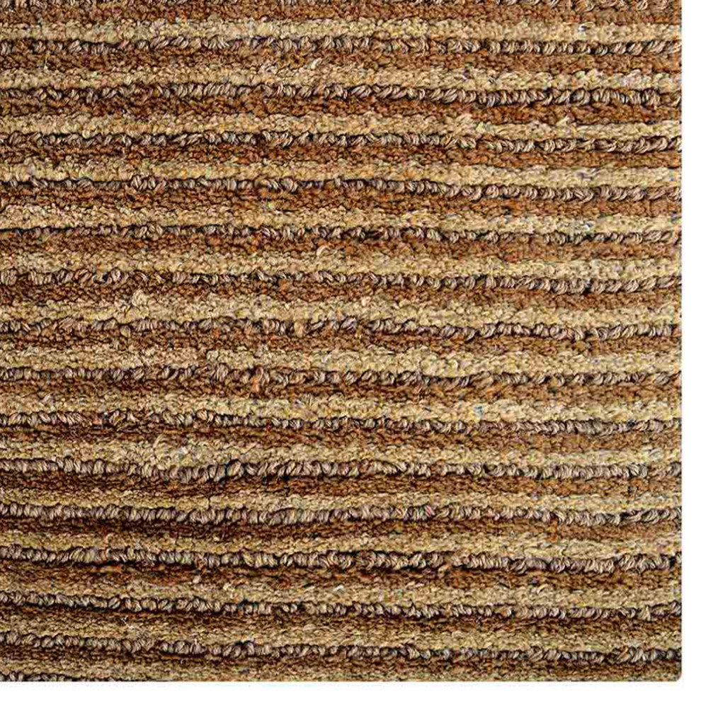 HAND WOVEN JUTE ECO-FRIENDLY SOLID AREA RUGS, Beige, Contemporary,Outdoor Indoor, [Rectangle] 4'x6'