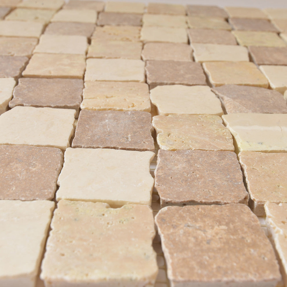 12"x12" Rabat Collection, Pissaro, Square, Tumbled, Set of 50