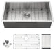 32" Undermount T-304 Single Bowl Handmade Stainless Steel Kitchen Sink