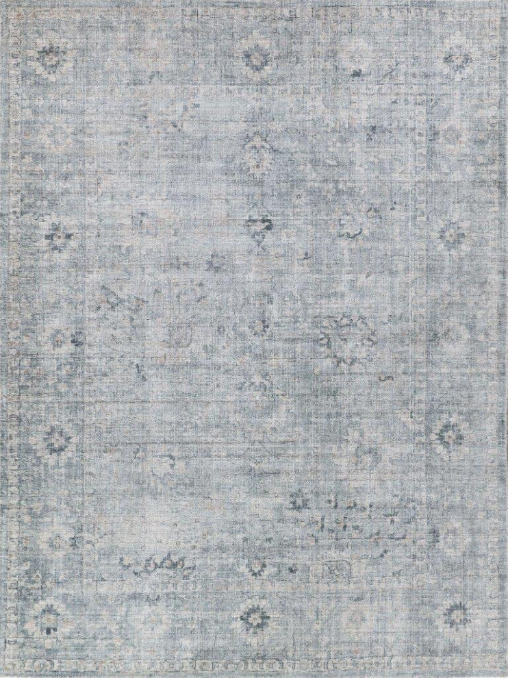 Cambridge Handmade Hand Loomed Wool and Bamboo Silk Blue Area Rug