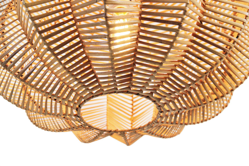 Split Stain Pumpkin Pendant Lantern, 24"