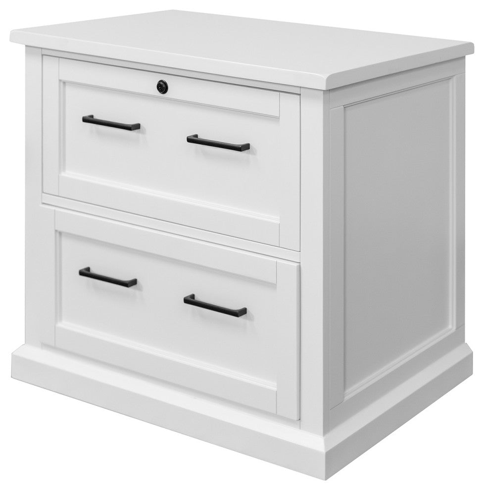 Modern Wood Lateral File Office Lateral File Storage Fully Assembled White