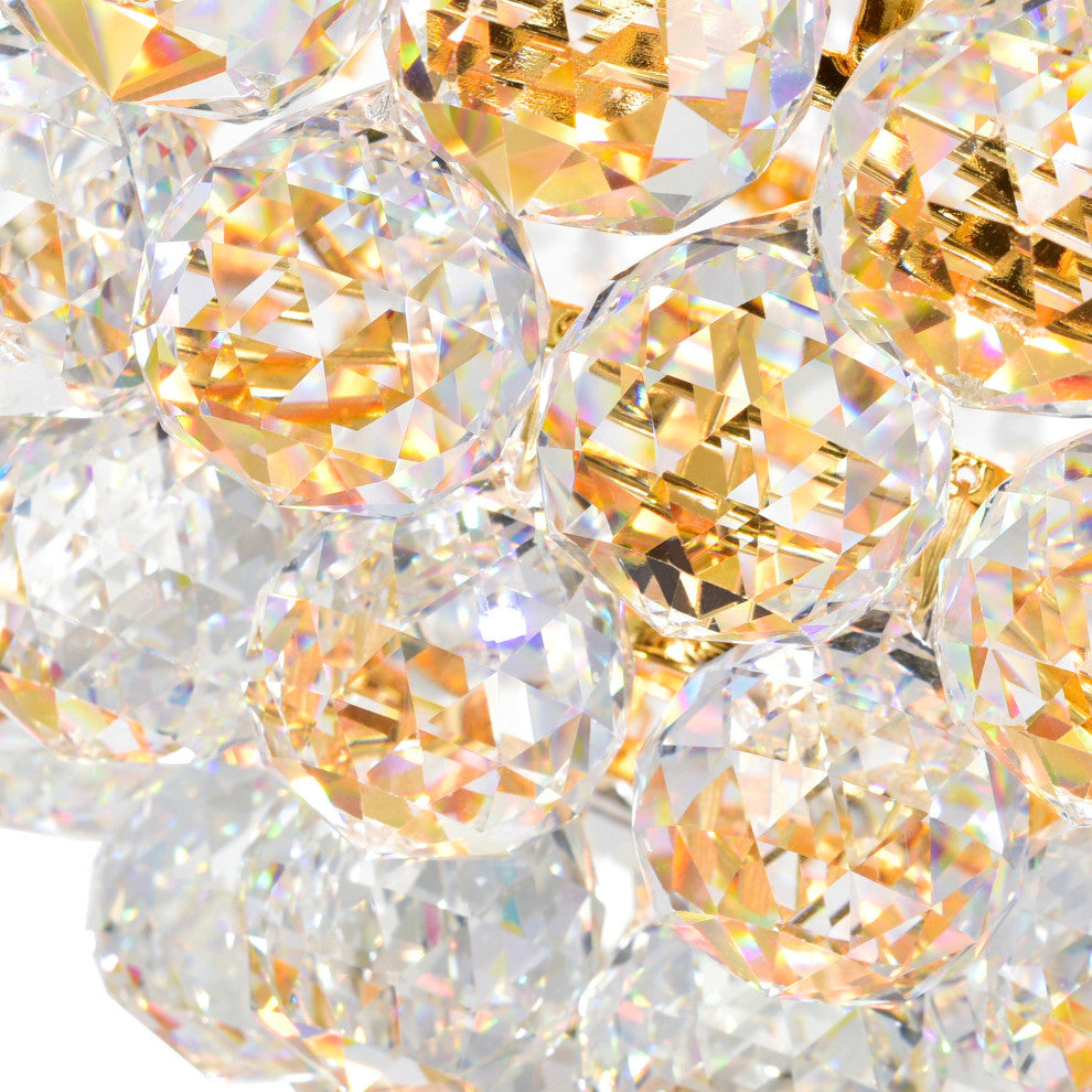 Empire 5 Light Flush Mount With Gold Finish