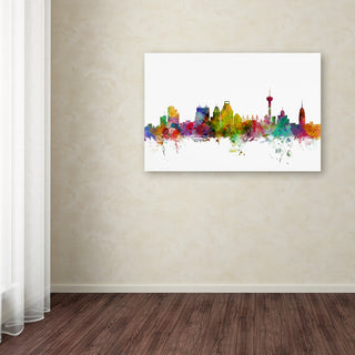 "San Antonio, Texas Skyline" Canvas Art by Michael Tompsett