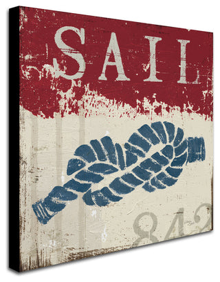 'Nautical III Red' Canvas Art by Wellington Studio