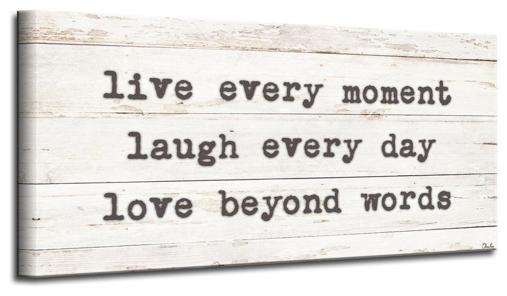 Words to Live by Wrapped Canvas Harvest Wall Art, 30"x60"