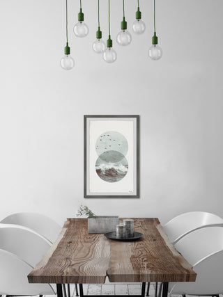 "Shaded Waves" Framed Painting Print, 16"x24"