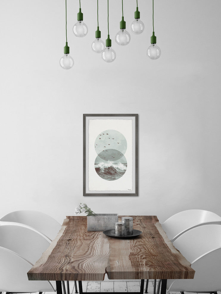 "Shaded Waves" Framed Painting Print, 16"x24"