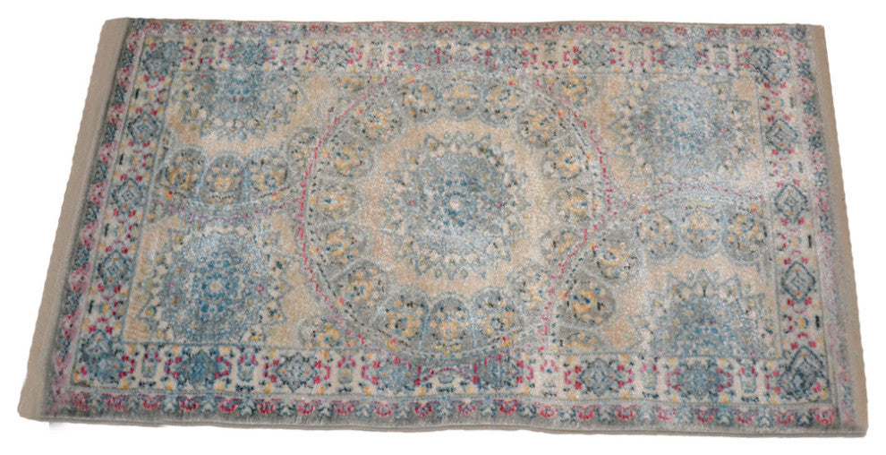 Machine Made Polyester Durable Indoor Outdoor Washable Oriental Pattern Footmat