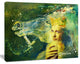 Thoroughbred Horse and Woman, Animal Canvas Wall Art, 60"x28"