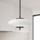 Maddie Contemporary 1 Light Matte Black White Metal Pendant