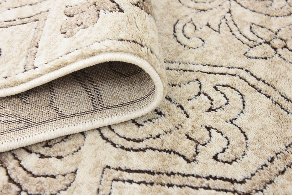 Unique Loom Dark Beige Washington Rushmore 4' 0 x 6' 0 Area Rug