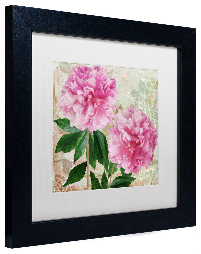 Color Bakery 'Sonata I' Art, Black Frame, White Matte, 11"x11"
