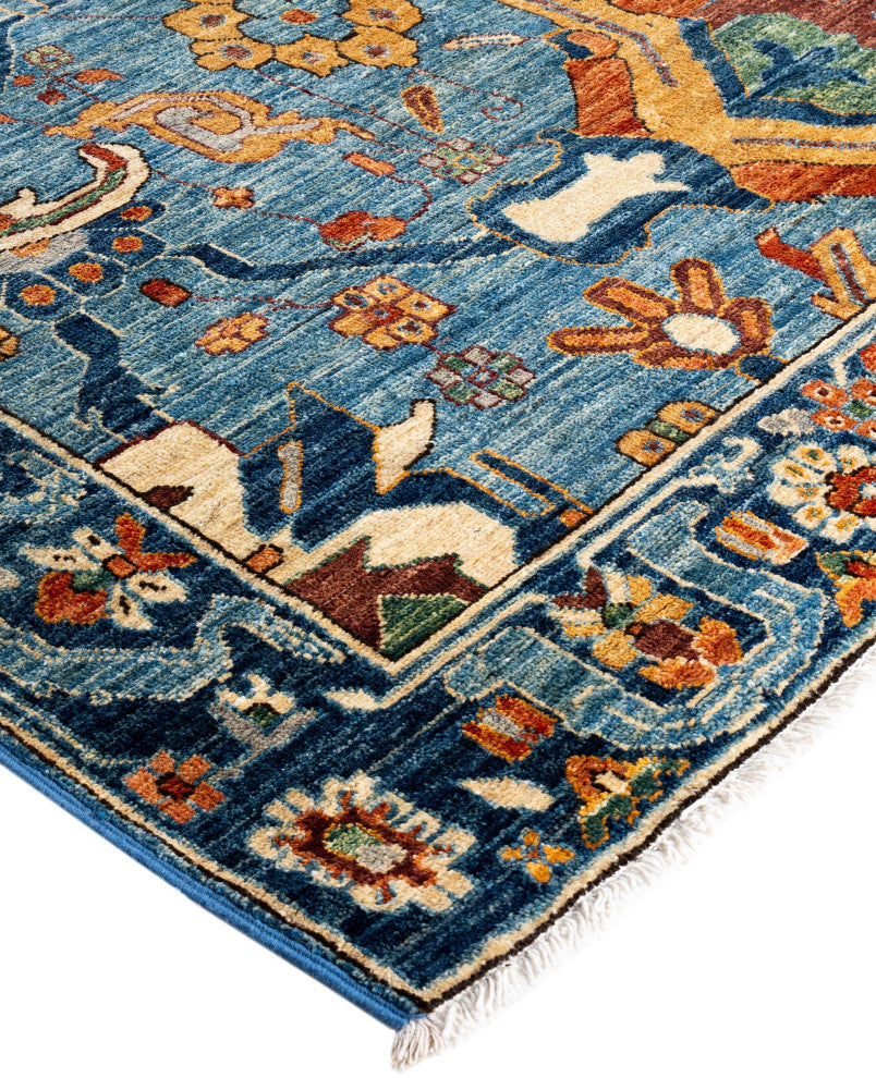 Serapi One-of-a-Kind Hand-Knotted Area Rug Light Blue, 8'3" x 9'10"