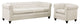 Modern Contemporary 2-Piece Set, Fabric Living Room Set, Beige, Fabric