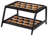 Double-Tier Black Stand With 2-Pair Rubber Boot Trays Mt. Tam