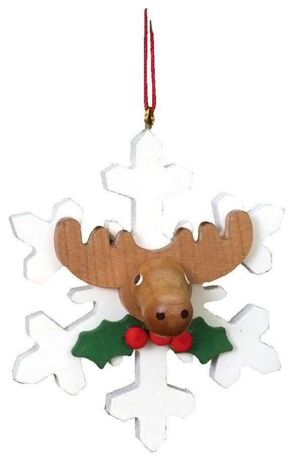 Christian Ulbricht Ornament- Elk on Snowflake