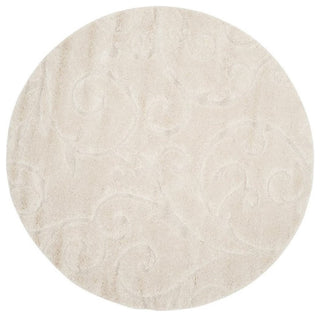 Safavieh Florida Shag 8'6" X 12' Power Loomed Rug in Creme and Creme