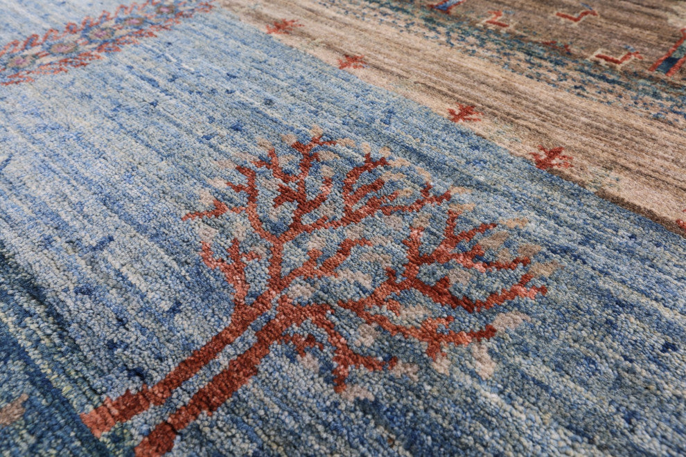 8' 0" X 9' 9" Tribal Persian Gabbeh Hand Knotted Rug Q5267