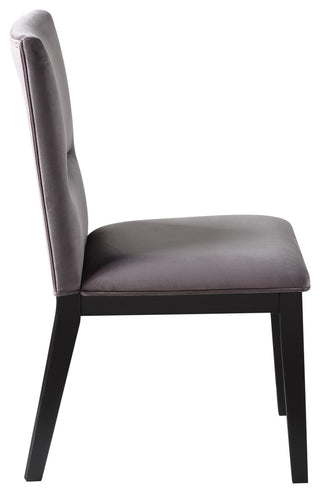 Amalie Side Chair Grey Velvet
