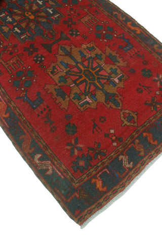 Fine Vintage Distressed Kiraz Red/Brown Runner, 3'3 x 9'11