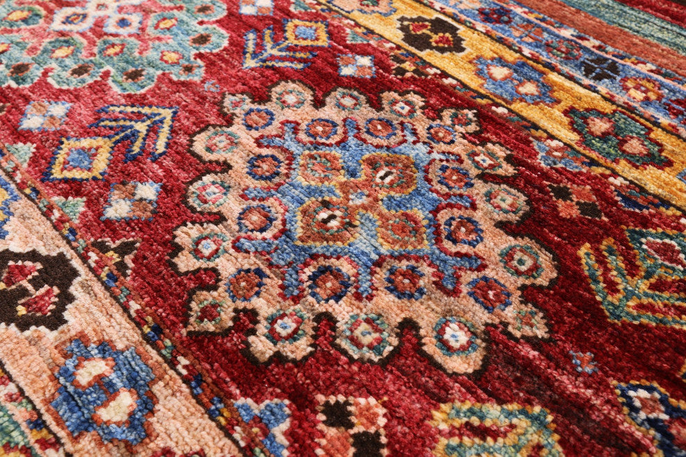 Handmade Khorjin Super Kazak Wool Rug 5' 7" X 7' 9" Q10451