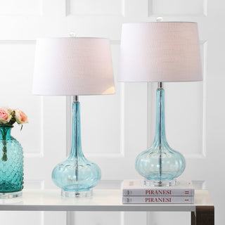 Bette 28.5" Glass Teardrop Table Lamp, Set of 2