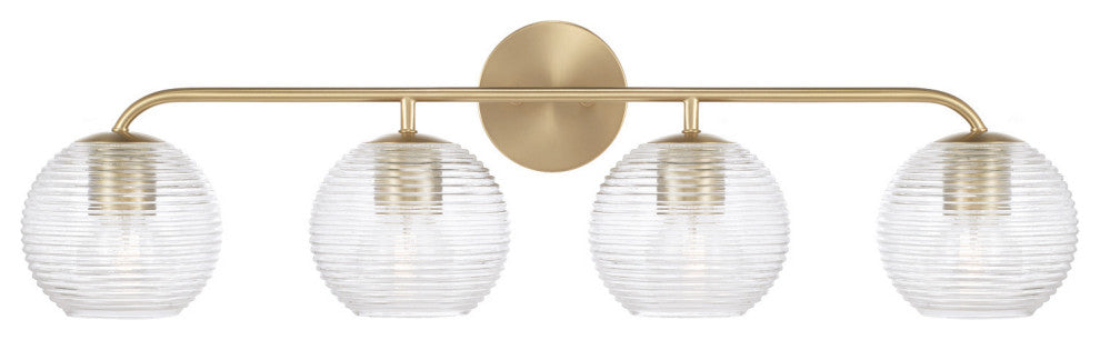 Capital Lighting 149941-544 Dolan 4 Light 34"W Vanity Light - Matte Brass