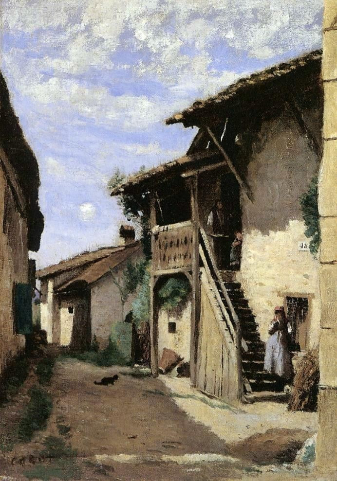 Jean-Baptiste-Camille Corot A Village Street Dardagny Wall Decal