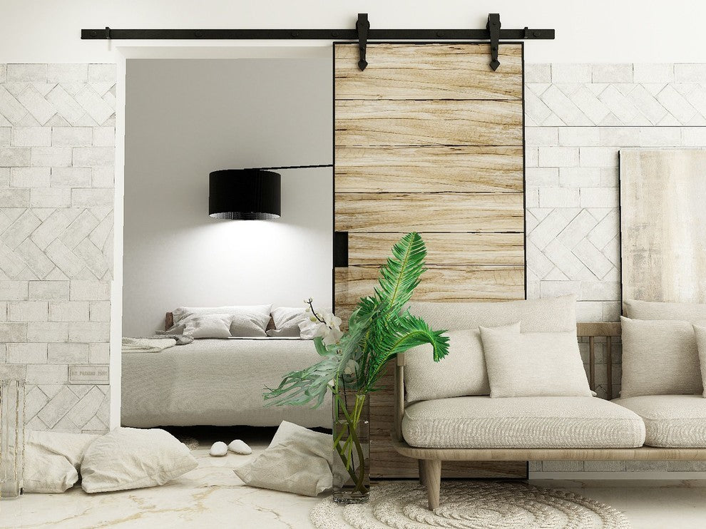 Single Sliding Barn Door Hardware Kit, Arrow Design