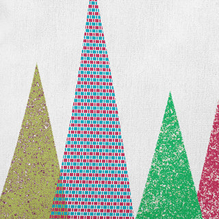 Triangle Trees Accent Pillow, Bright Green, 16"x16"