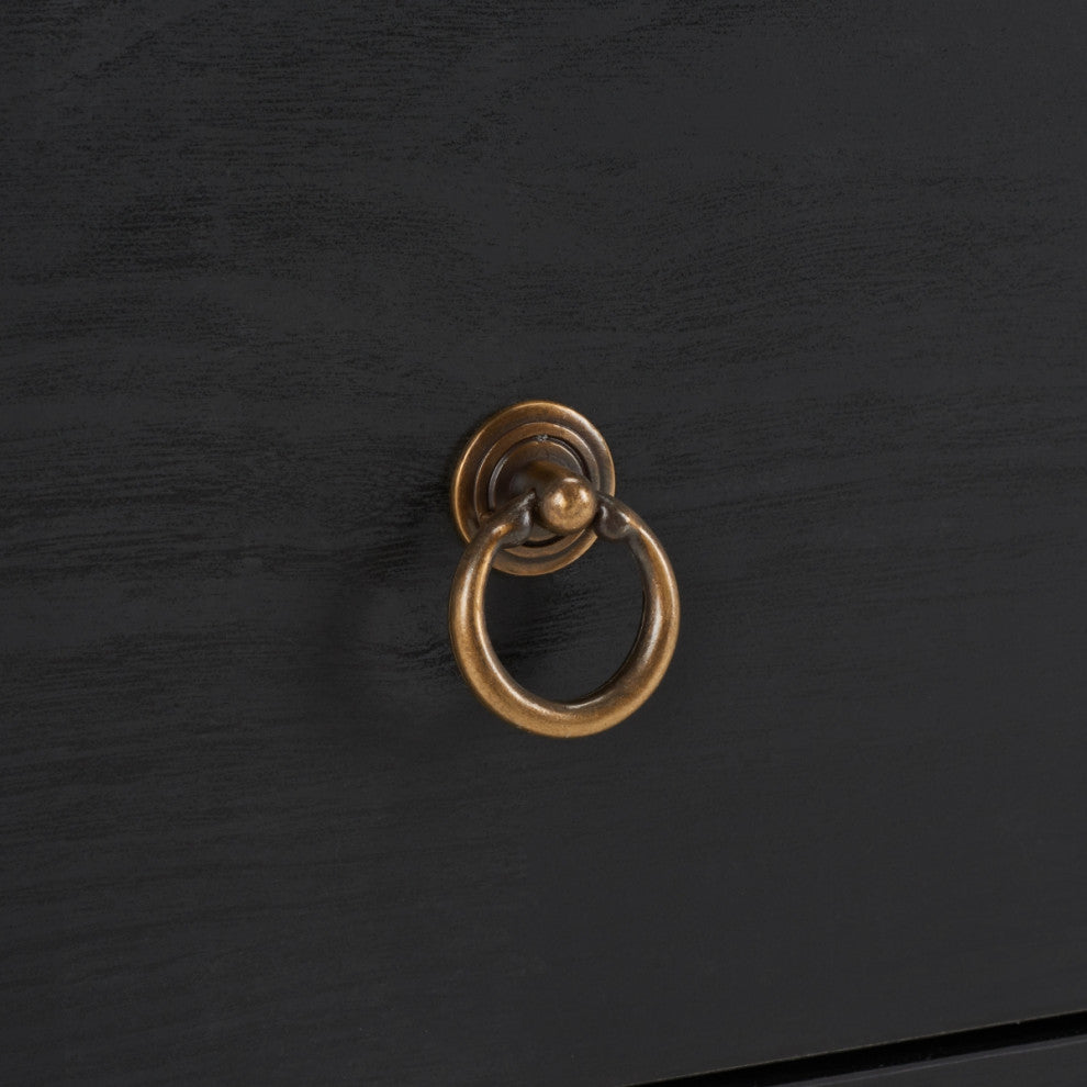 Safavieh Galio 3 Drawer Chest, Black/Gold