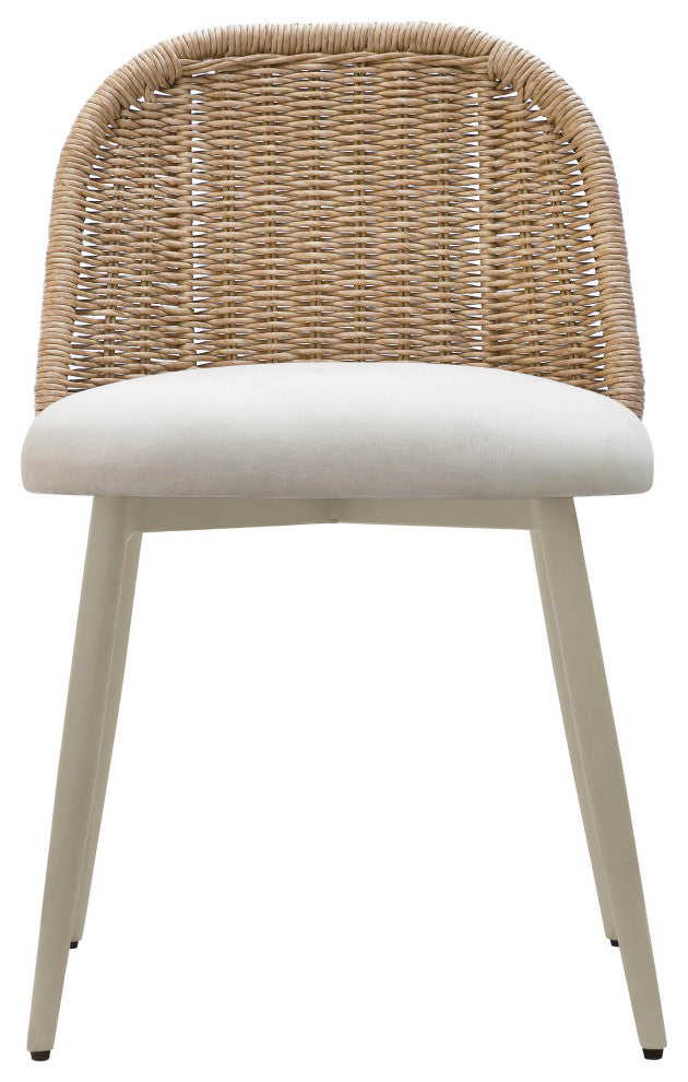 Alexa Performance Fabric Outdoor Dining Chair, Cream