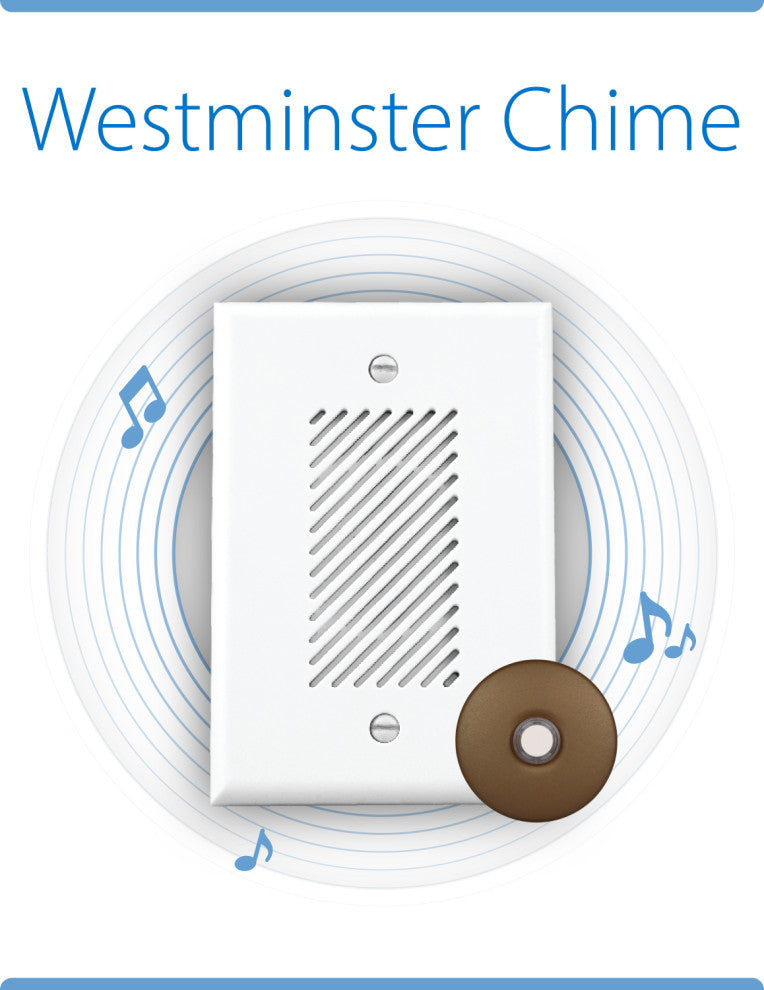Single-Gang Electronic Door Chime Kit, Architectural Bronze Stucco Button