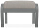 Belle Isle Cushion Outdoor Ottoman, Cast Silver/Graphite